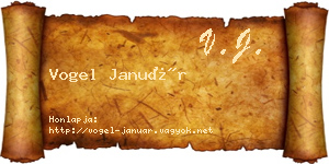Vogel Január névjegykártya